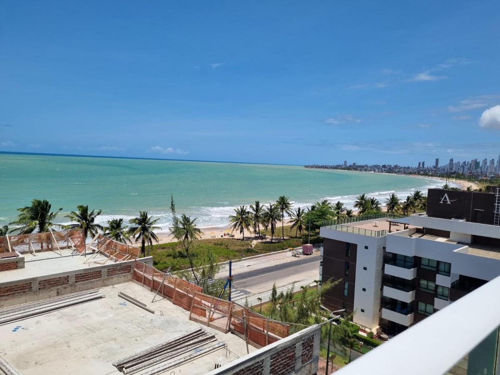 Confortável Flat com piscina de borda infinita na cobertura Cabedelo Exterior foto